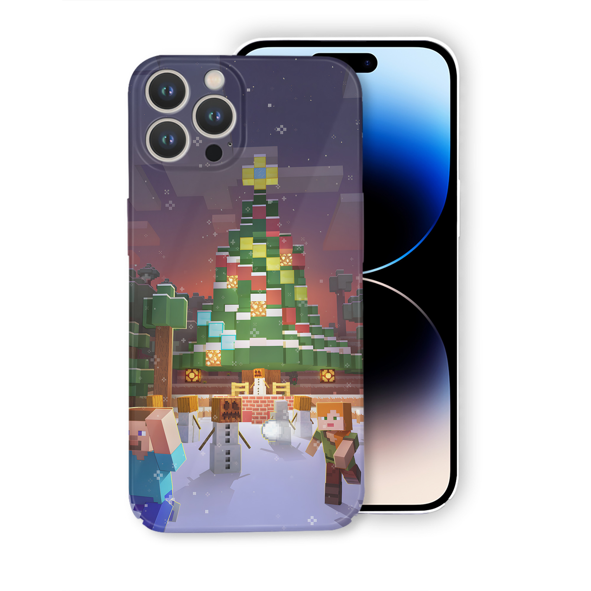 （画像用） マインクラフト ブロックの世界 Minecraft MC Block world 【iPhone 14シリーズ対応】ハードケース